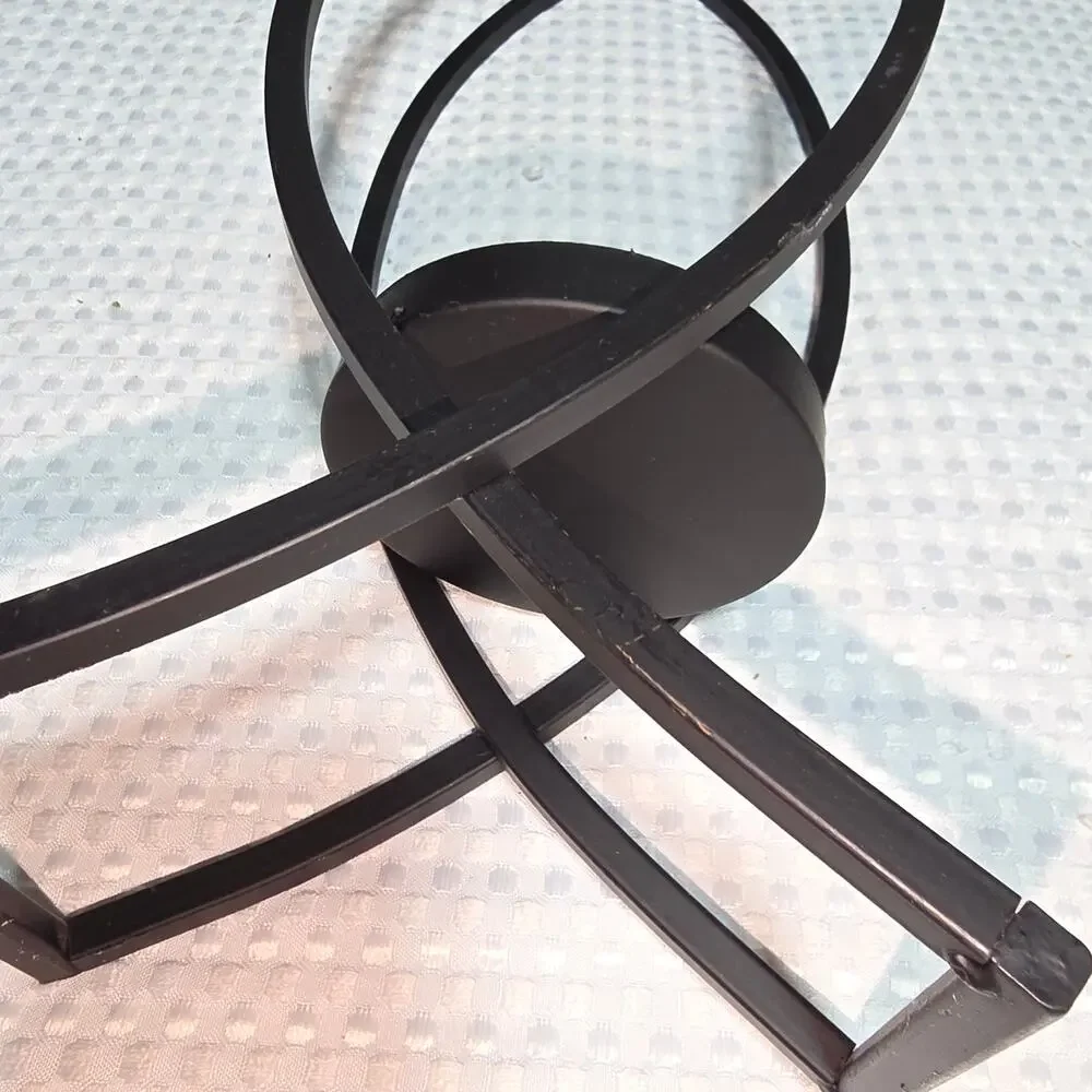 SET OF 2 METAL BLACK WALL SCONCES FOR CANDLE HOLDERS HOME DECO
